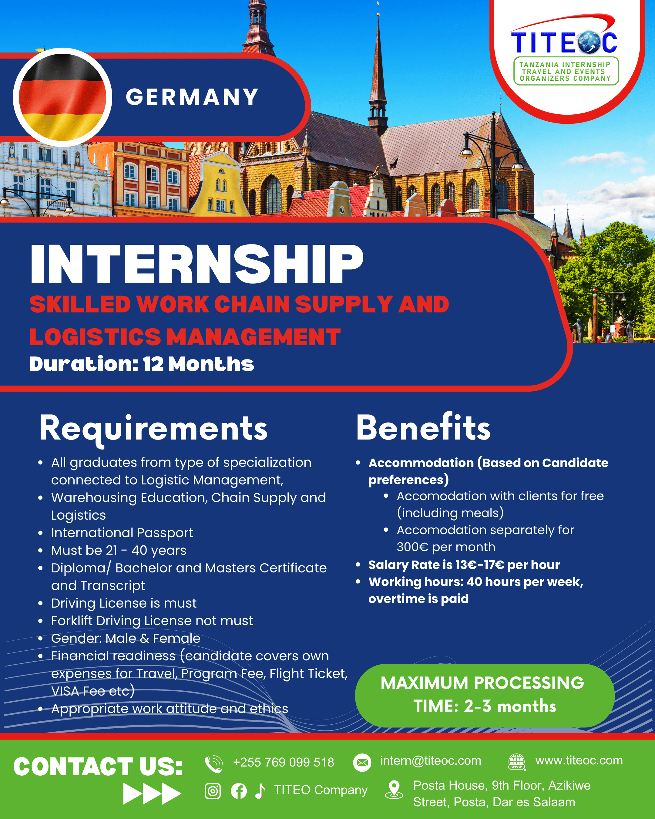 Skilled Work Chain Supply and Logistic Management - Germany