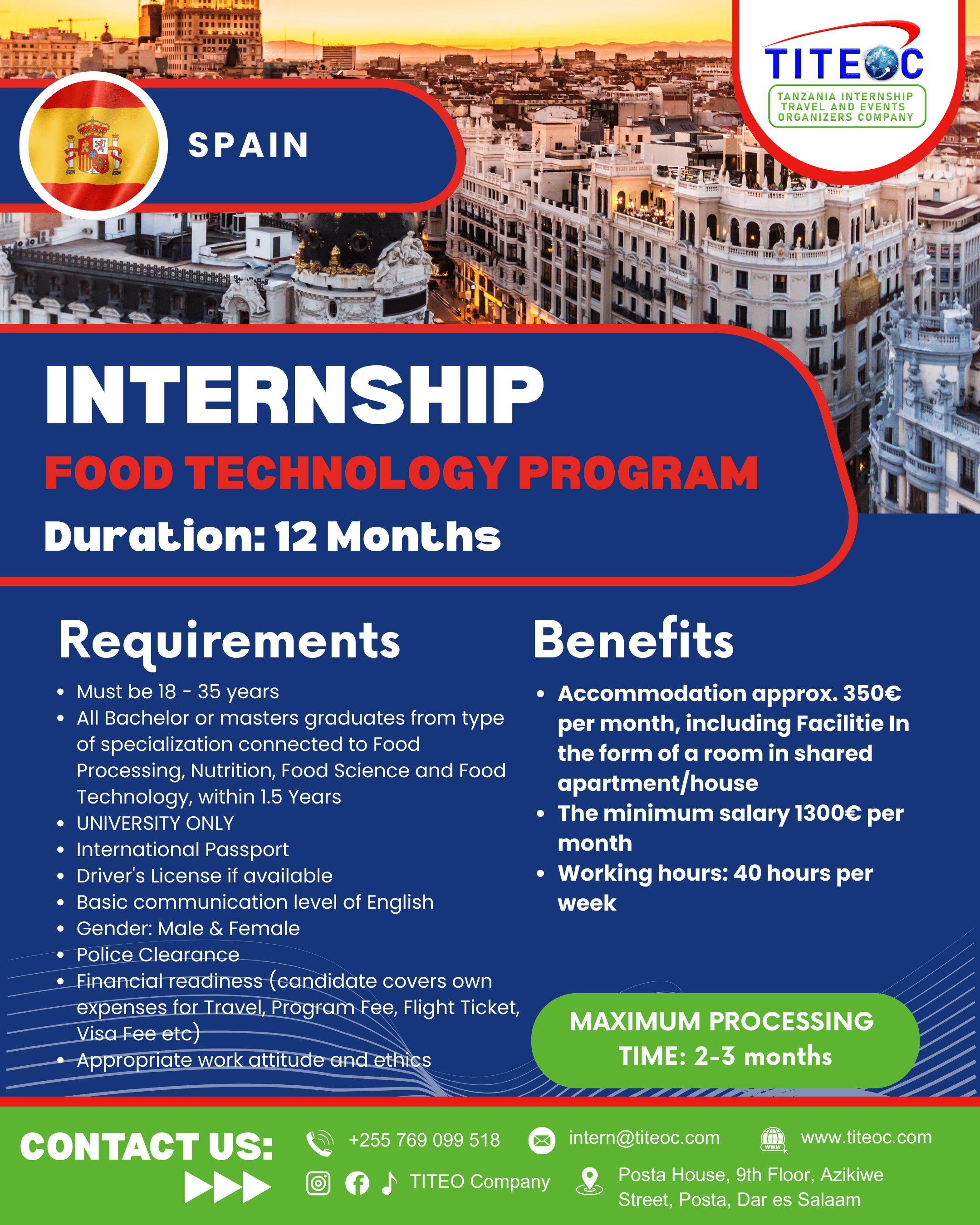 Food Technology Program - Spain